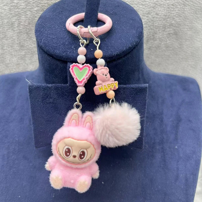 Labubu Resin Heart Keychain