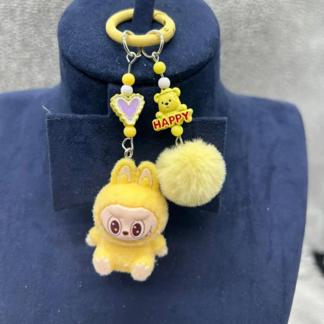 Labubu Resin Heart Keychain