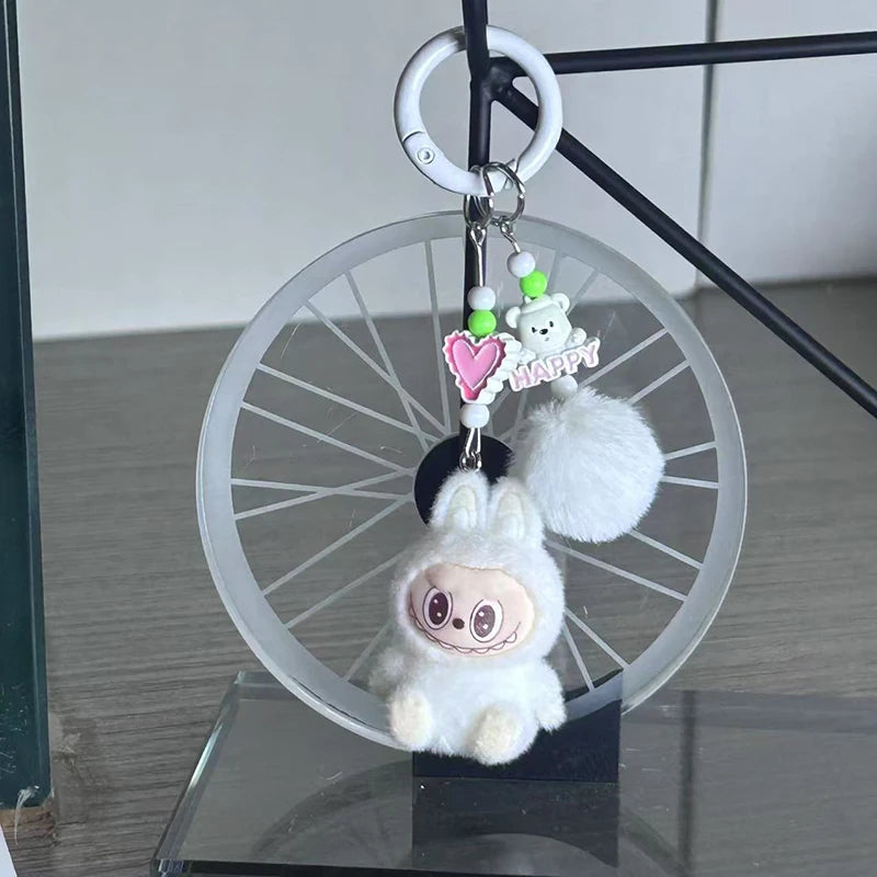 Labubu Resin Heart Keychain